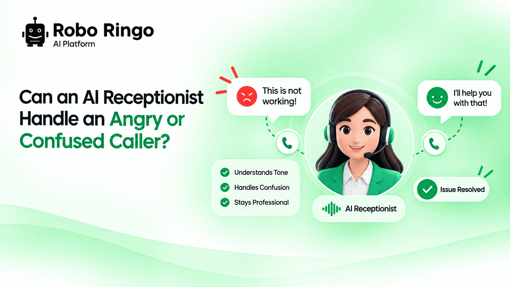 AI Receptionist handling an angry or confused caller